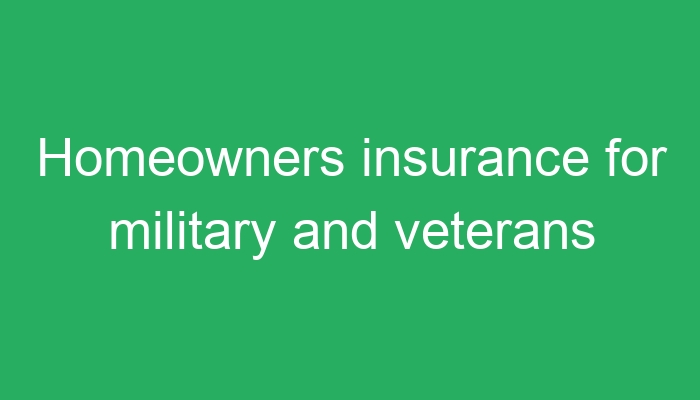 Best Homeowners Insurance For Military